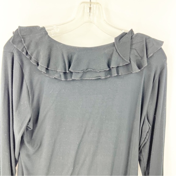 ✅ LAUREN RALPH LAUREN V-NECK RUFFLED TOP SIZE LARGE - Picture 6 of 7